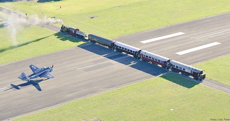 World’s Only Airport Where a Train Crosses the Runway